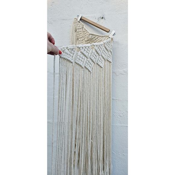 Macrame Boho Wall Hanging Wedding Backdrop Handmade Door Window Curtain Decor - Picture 7 of 13